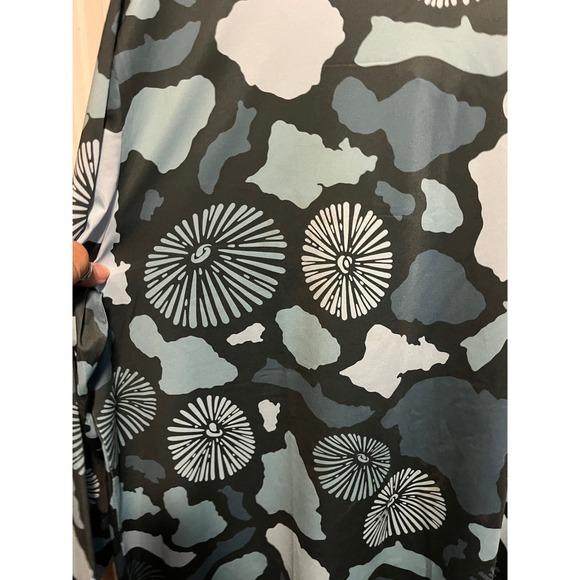 NWOT Dri-Fit Hoodie Opihi Hawaiian Islands Teal Long Sleeve 2XL - Picture 4 of 7